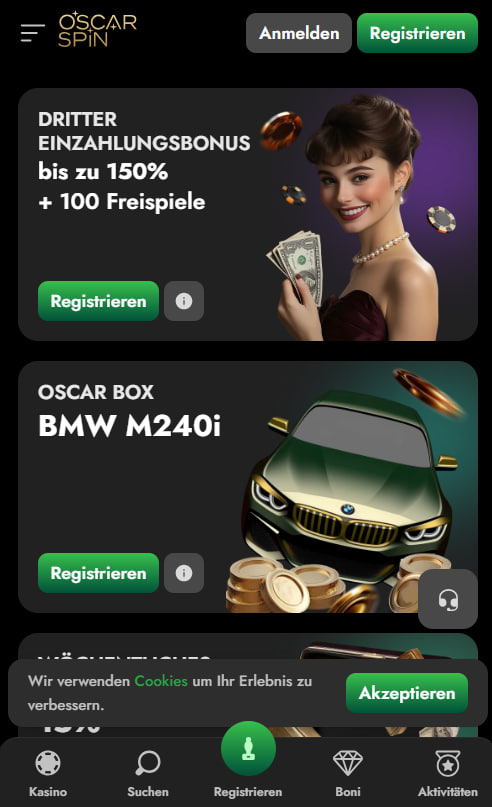 Oscarspin Casino mobile
